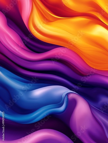 Wallpaper Mural Abstract wave pattern with bright cosmic elements, symbolizing energy, flow, movement, cosmic energy, and abstract art. Torontodigital.ca