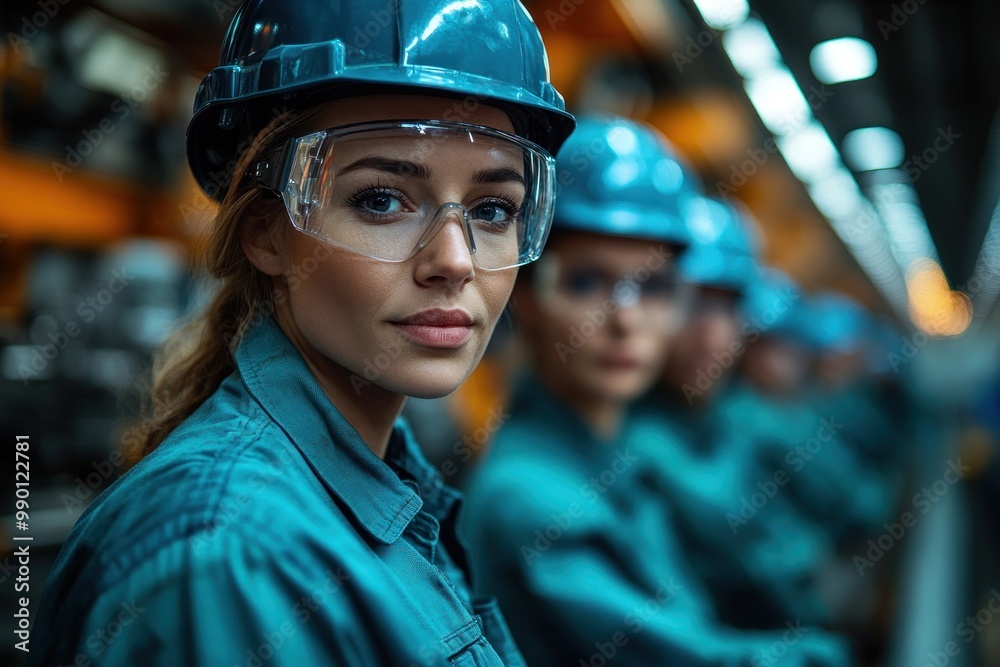 Female Engineer in Factory Female Engineer in Factory