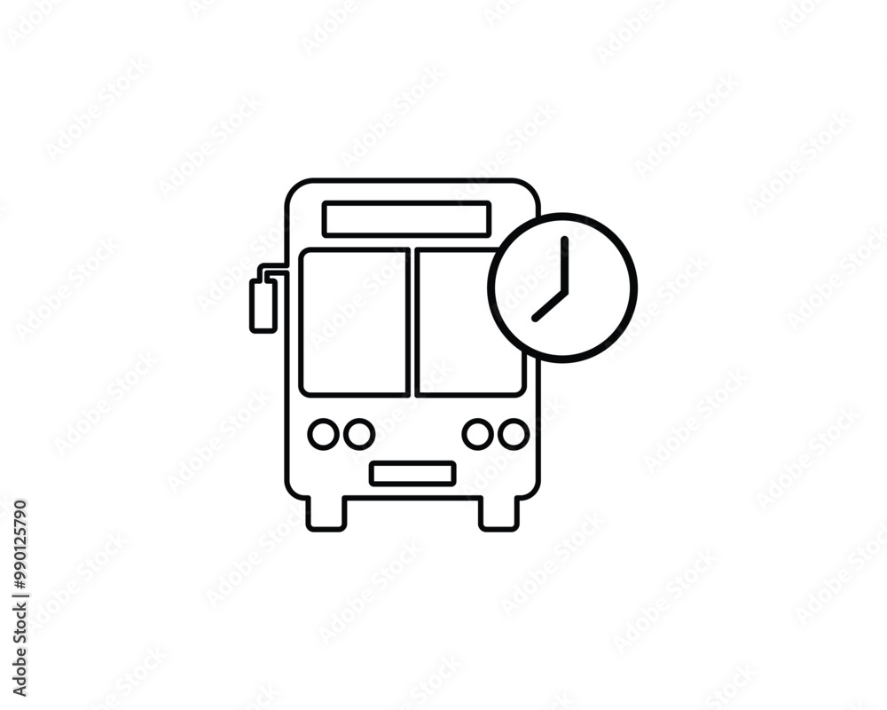 Bus schedule icon vector symbol design illustration
