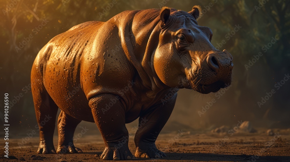 Fototapeta premium Hippopotamus in the Wild