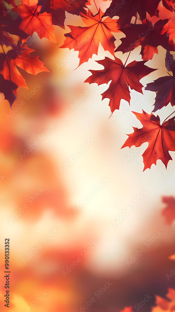 Autumn maple leaves under the sunlight Autumn maple leaves under the sunlight