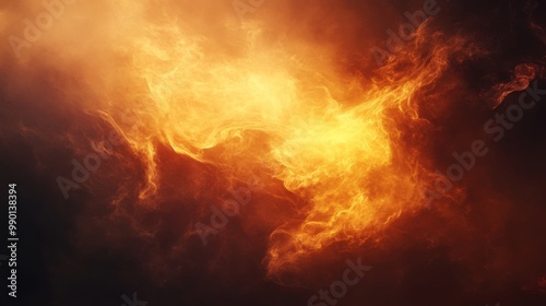 Fototapeta Naklejka Na Ścianę i Meble -  The black background highlights the intense fire motion, with flames consuming the full frame.
