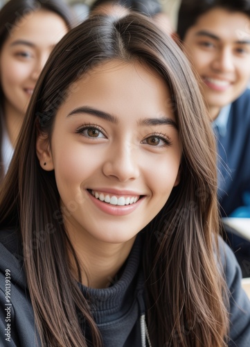 Portrait of a Young Woman Smiling