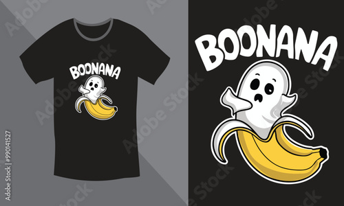 Boonana Cute Banana Ghost Halloween Banana Lover Women T-shirt design
