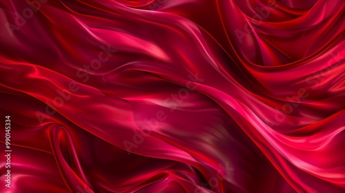 Red_silk_flowing_festive_line_background