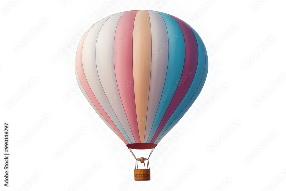 Fototapeta premium Colorful hot air balloon cut out element