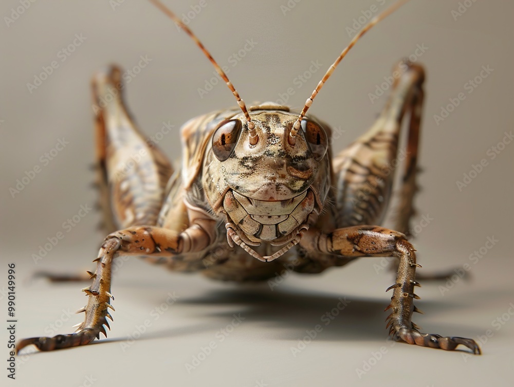 Close Up of a Grasshopper with Striking Detail Close Up of a Grasshopper with Striking Detail