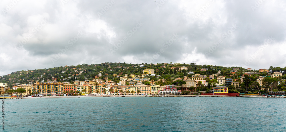 Fototapeta premium Small city from the sea