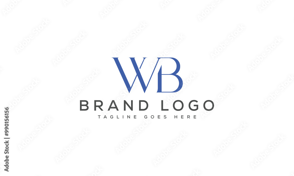 letter WB logo design vector template design for brand letter WB logo design vector template design for brand