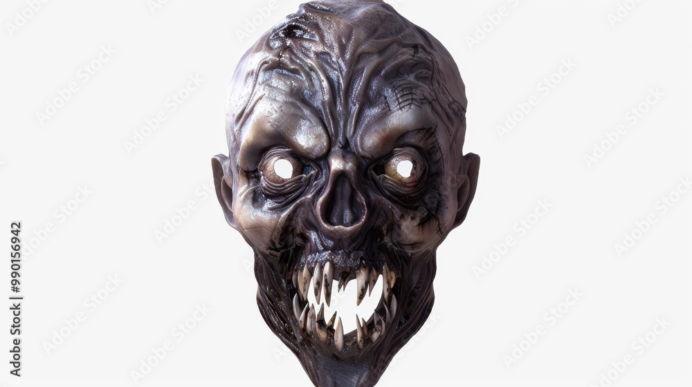 A scary looking monster with a skull on its face A scary looking monster with a skull on its face