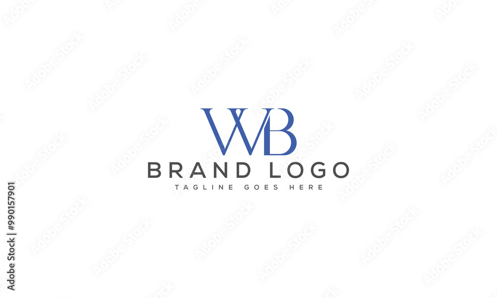 letter WB logo design vector template design for brand letter WB logo design vector template design for brand