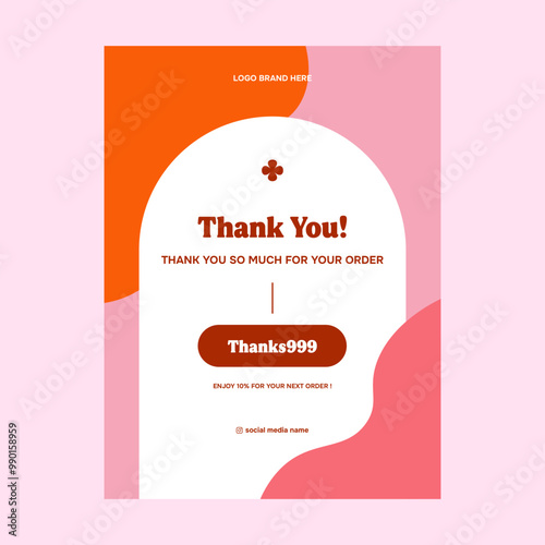 Thankyou card design for Insert product card