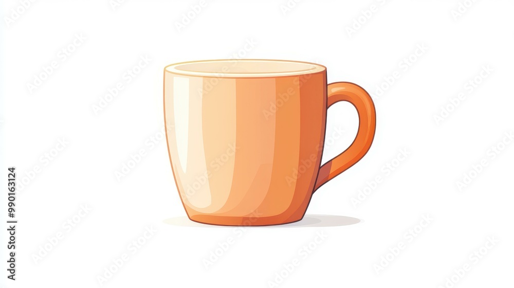 A chic cartoonstyle ceramic cup icon, showcasing vivid colors and unique textures, perfect for art enthusiasts. A chic cartoonstyle ceramic cup icon, showcasing vivid colors and unique textures, perfect for art enthusiasts.