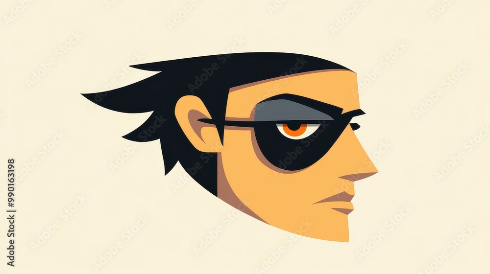This vibrant eye patch design adds a playful touch to any project, perfect for quirky graphics and imaginative themes.