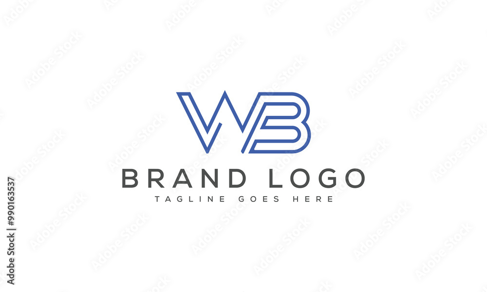 letter WB logo design vector template design for brand letter WB logo design vector template design for brand