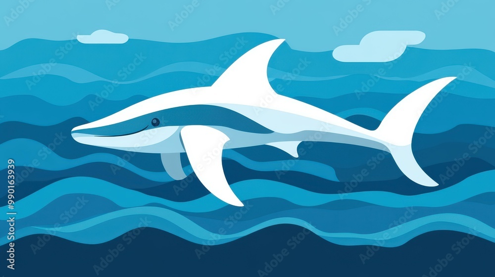 Fototapeta premium Discover unique oceanthemed art featuring playful creatures that blend whimsy and sophistication for your next design project.