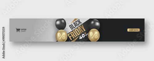 black friday sale offer large web banner