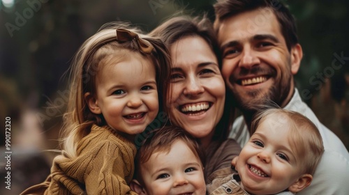 Happy family background illustration generated by ai