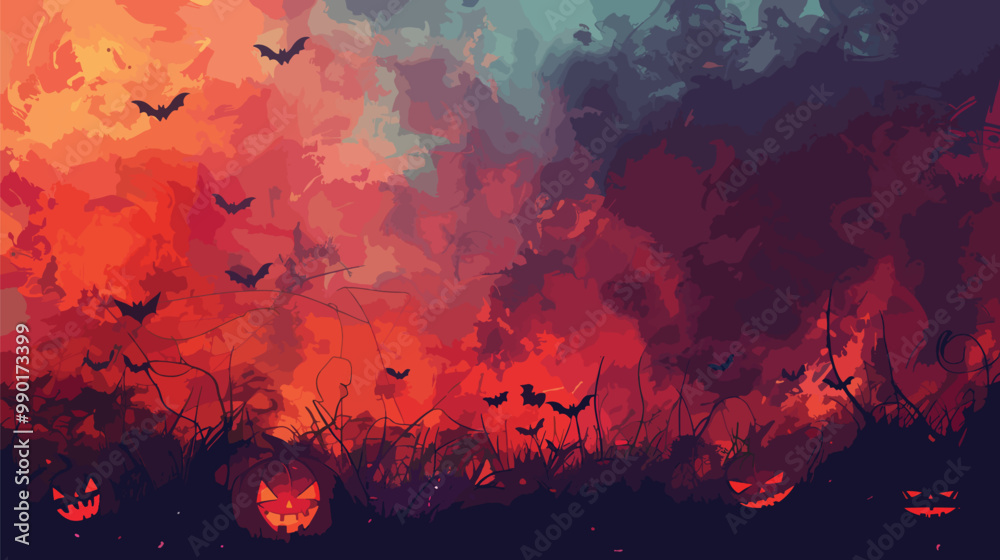 Gradient background for halloween season, Happy Halloween Gradient background for halloween season, Happy Halloween