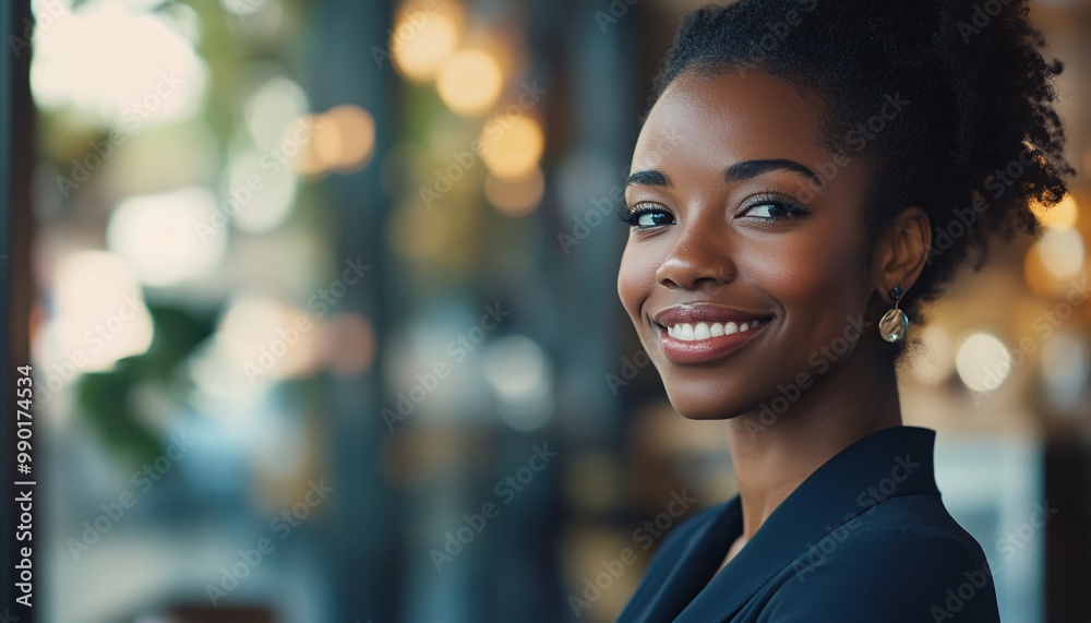 A confident woman smiling softly in a stylish setting, radiating positivity and warmth. Ideal for business or lifestyle themes. A confident woman smiling softly in a stylish setting, radiating positivity and warmth. Ideal for business or lifestyle themes.