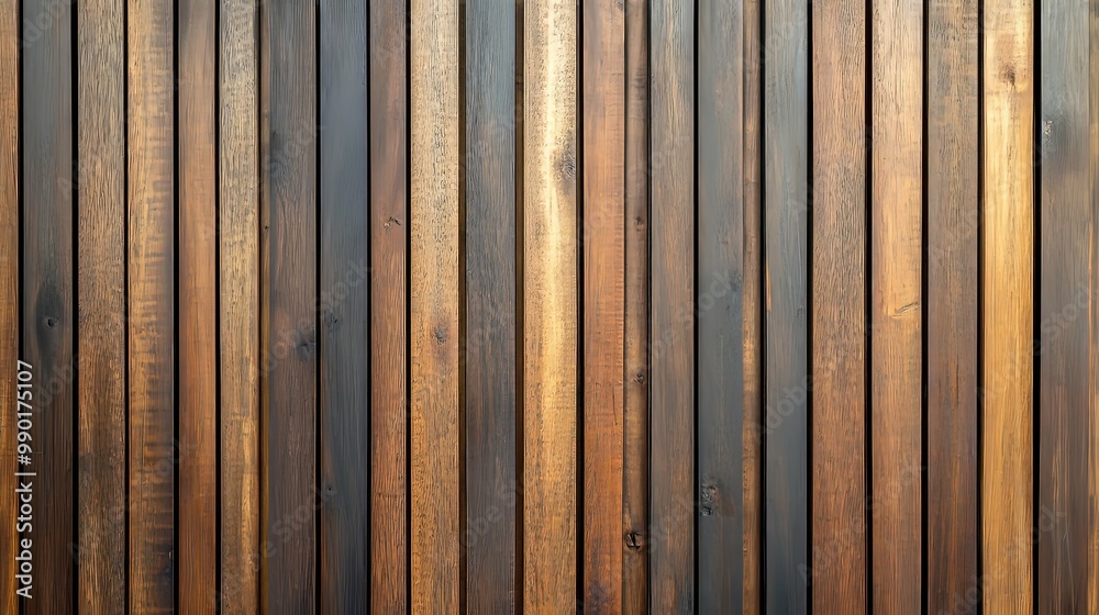 Close-up of a Vertical Wooden Panel with Varied Wood Tones Close-up of a Vertical Wooden Panel with Varied Wood Tones