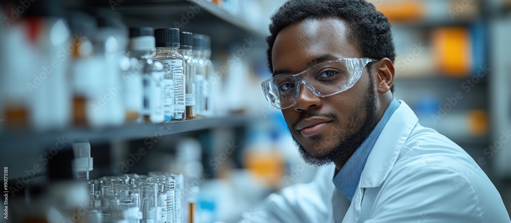 African American Scientist in Lab African American Scientist in Lab
