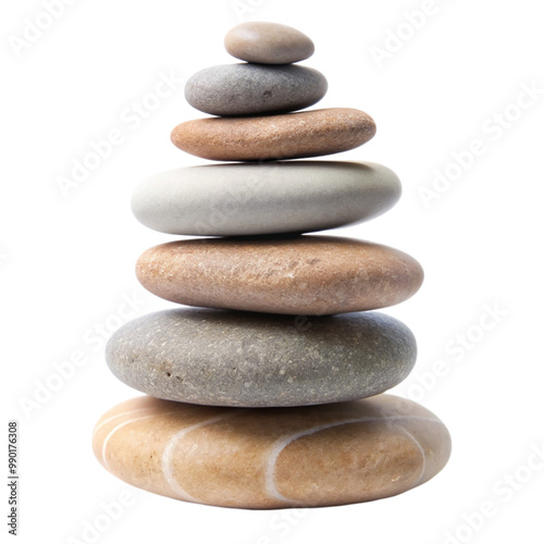 Stone tower Isolated on transparent background.