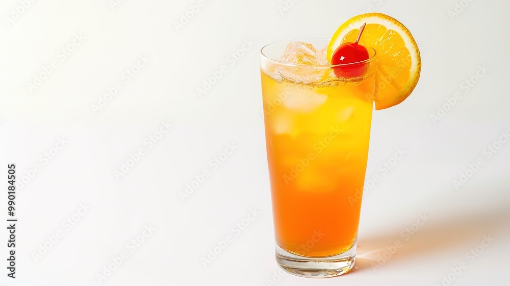 A refreshing drink placed on a pure white background. The drink has an enticing color and an appealing shape. There might be condensation on the glass, adding a touch of freshness. The white backgrou A refreshing drink placed on a pure white background. The drink has an enticing color and an appealing shape. There might be condensation on the glass, adding a touch of freshness. The white backgrou