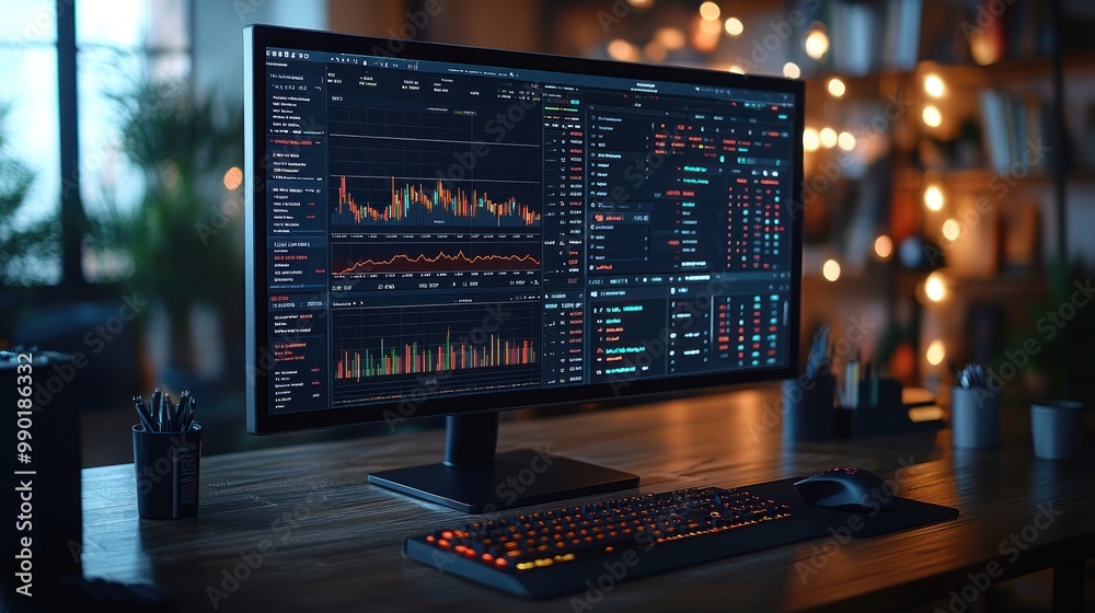 Stock Market Data on Computer Screen Stock Market Data on Computer Screen