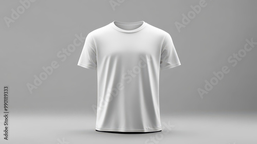 Showcase your designs with this clean mockup of modern casual mens clothing, featuring a white tshirt template.