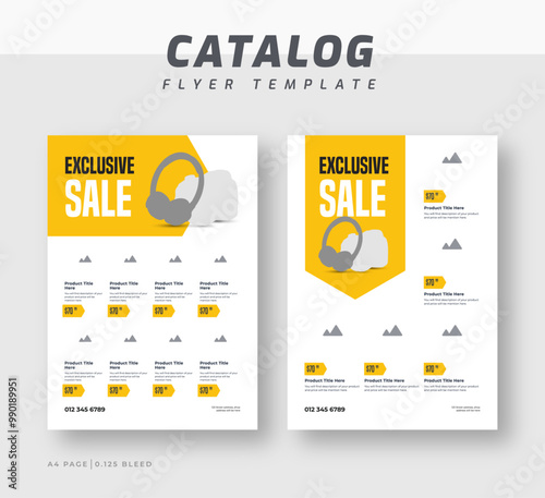 Supermarket product sale catalog flyer bundle, product catalog sale promotion poster template