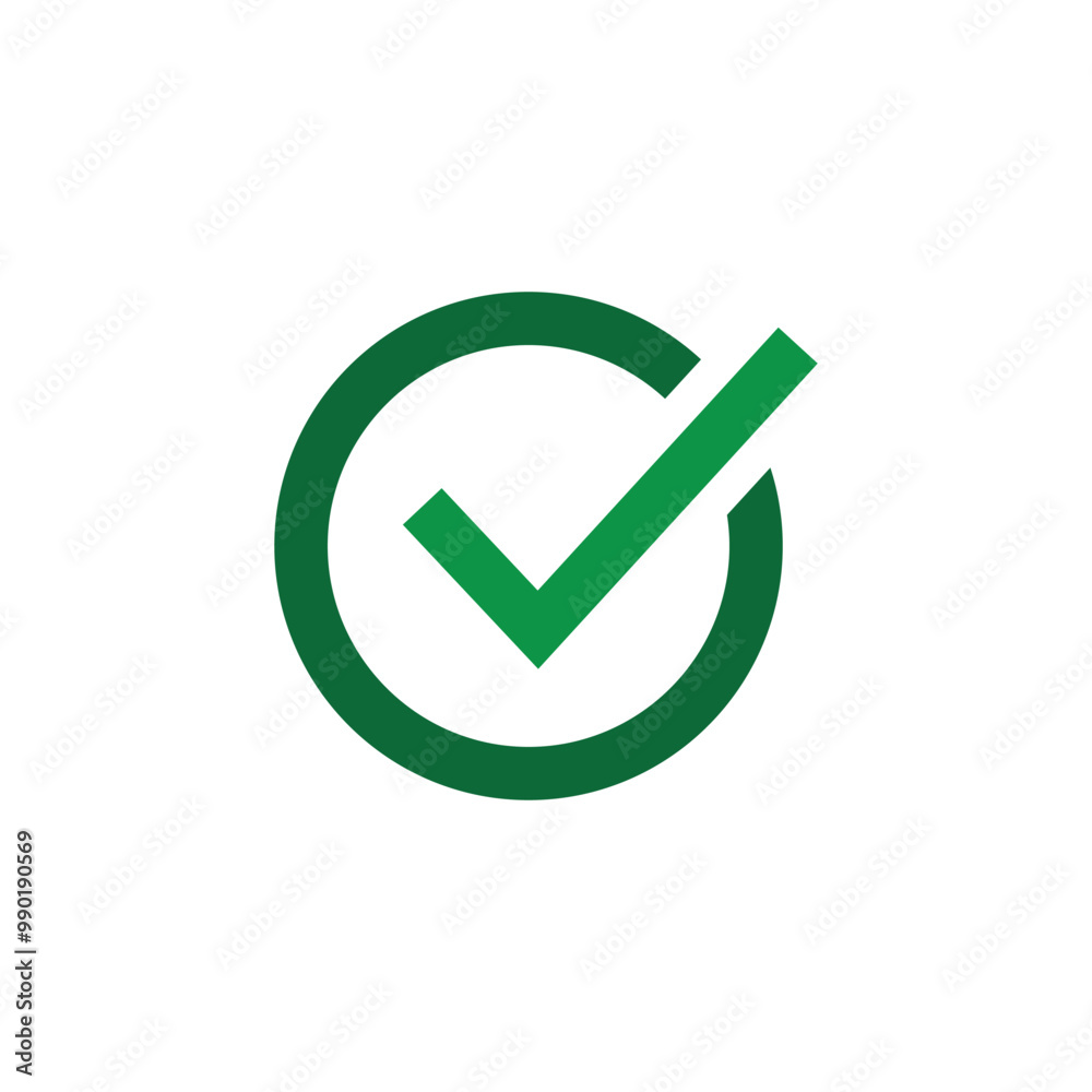 Checkmark icon logo design template isolated illustration Checkmark icon logo design template isolated illustration