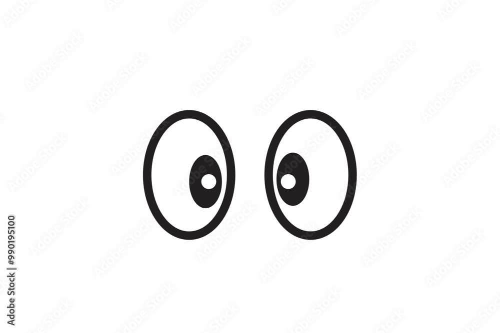 Smile eyes look away. Emoji. A sticker for a chat message. Isolated vector illustration on white background. Smile eyes look away. Emoji. A sticker for a chat message. Isolated vector illustration on white background.