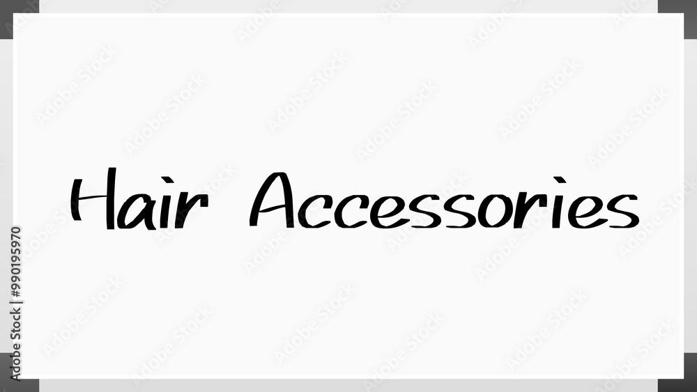 Hair Accessories のホワイトボード風イラスト Hair Accessories のホワイトボード風イラスト