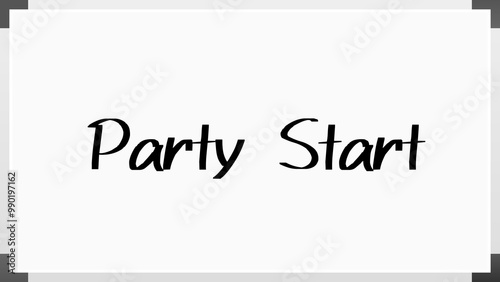 Party Start のホワイトボード風イラスト