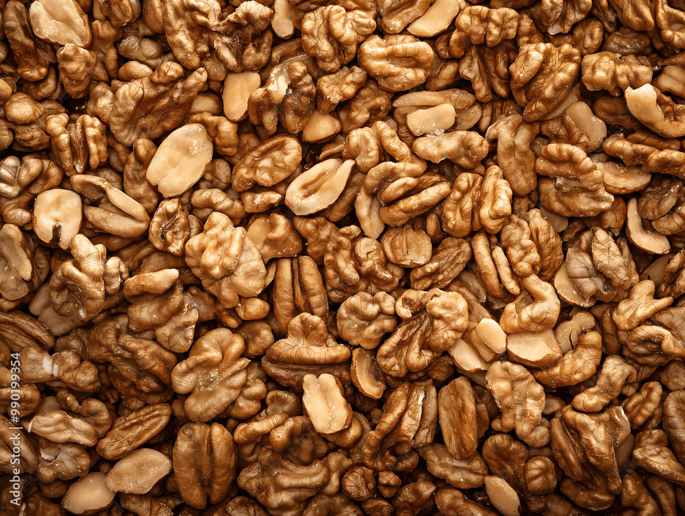 The peeled walnuts are full on the screen. The peeled walnuts are full on the screen.
