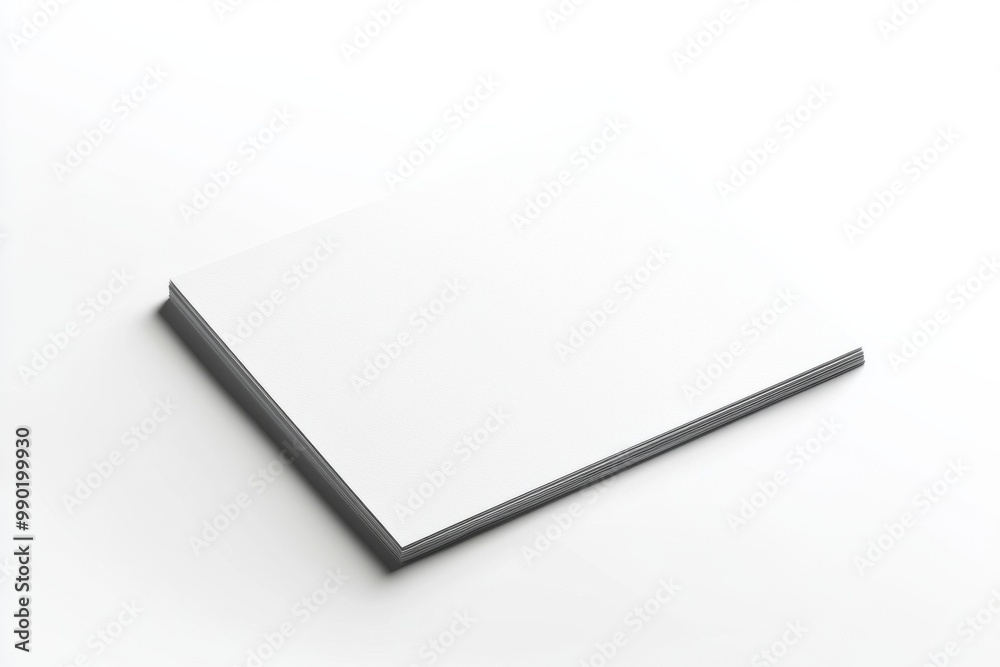 Paper A4 Mockup on White Background created with Generative AI Paper A4 Mockup on White Background created with Generative AI