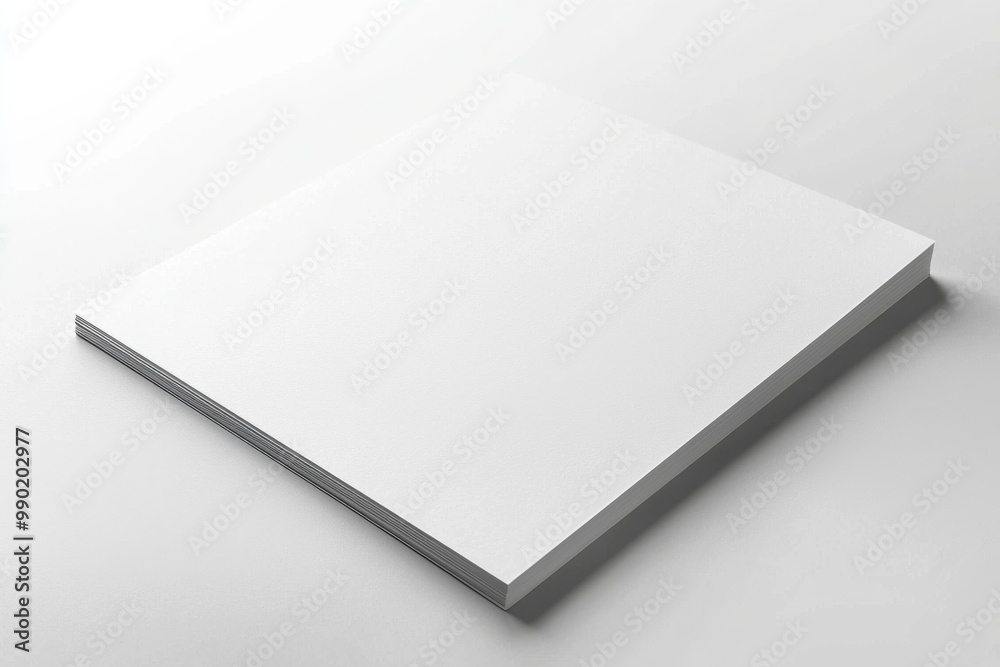 Paper A4 Mockup on White Background created with Generative AI