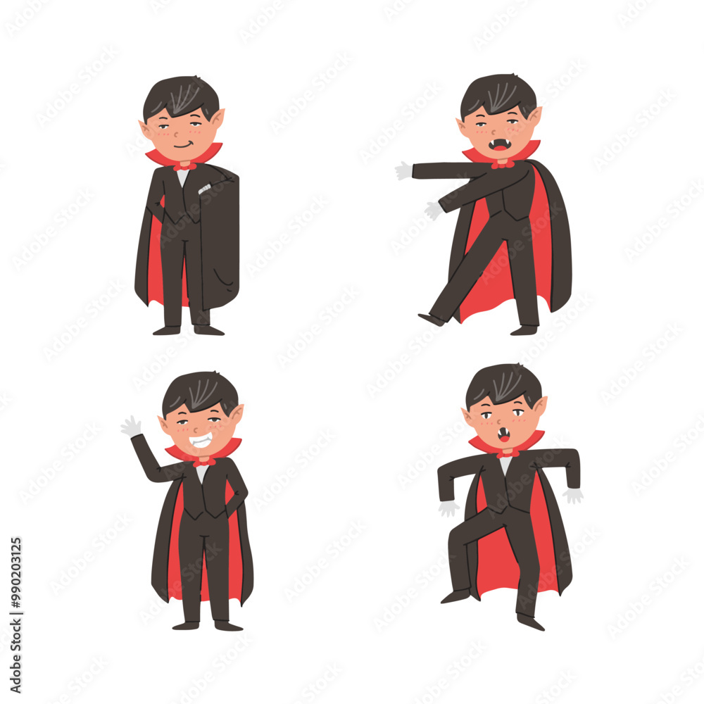Cute dracula mascot character icon symbol hand drawn style. collection of isolated cartoon illustrations Cute dracula mascot character icon symbol hand drawn style. collection of isolated cartoon illustrations