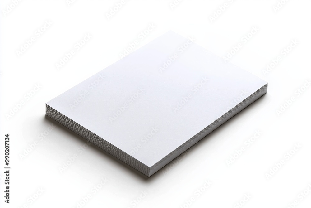 Paper A4 Mockup on White Background created with Generative AI Paper A4 Mockup on White Background created with Generative AI