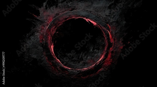 Logo concept for the second circle of hell. The Void Meckons Reflects the feeling of looking into the void and the heaviness it carries. Reflects the emotional journey within this circle. photo