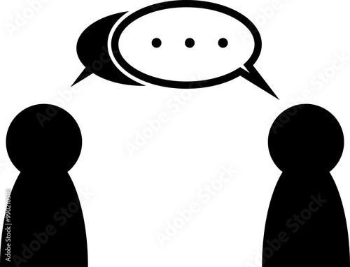 talking consult business management employee icon