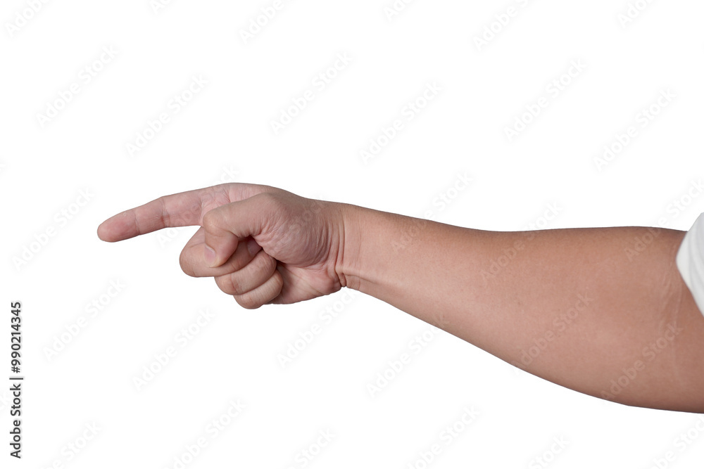 Male pointing finger hand gesture, cut out isolated Male pointing finger hand gesture, cut out isolated
