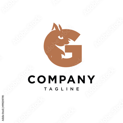 Letter G Squirrel logo icon vector