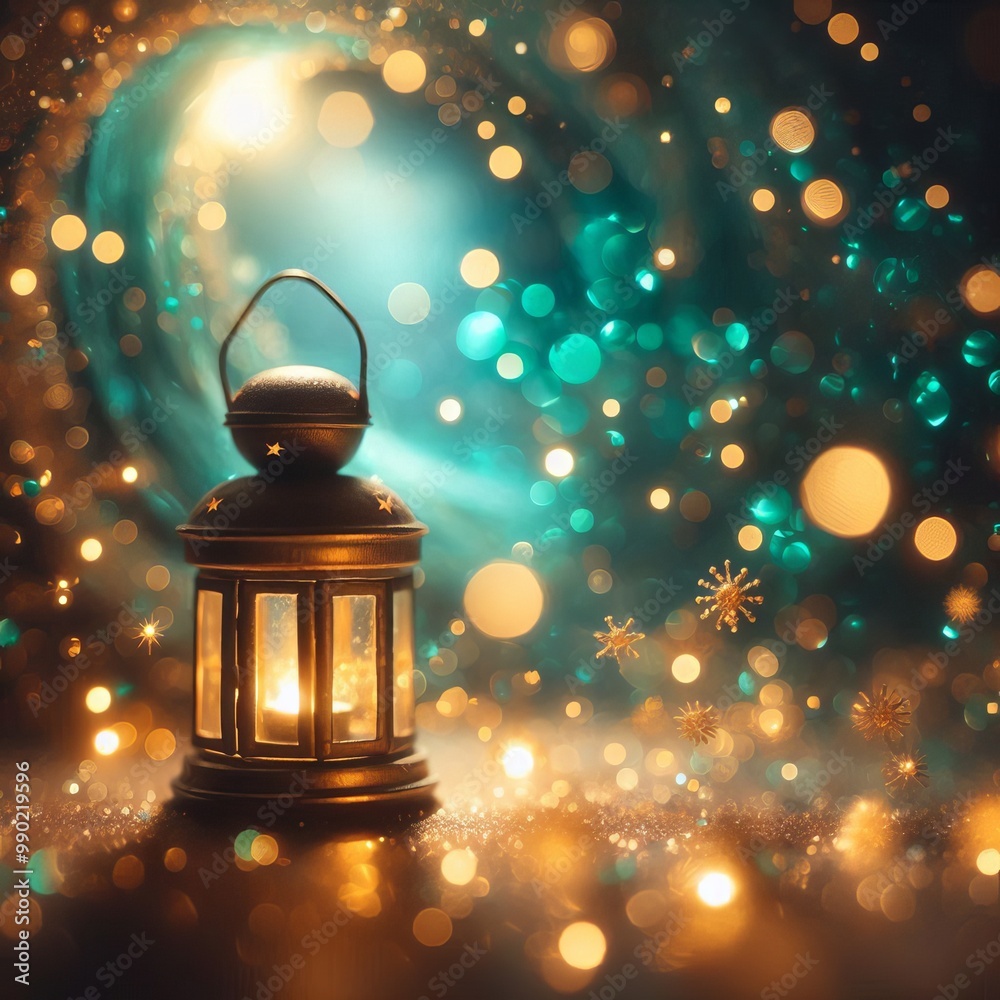 Christmas lantern glowing warmly in the snow, a candle flickering inside, surrounded by a peaceful night scene Snowflakes gently fall around the lantern, creating a festive atmosphere Christmas lantern glowing warmly in the snow, a candle flickering inside, surrounded by a peaceful night scene Snowflakes gently fall around the lantern, creating a festive atmosphere