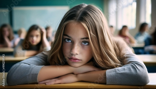 Schülerin in der Schule