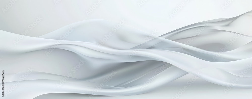 Abstract White Fabric Waves