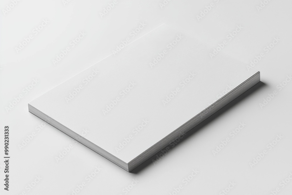 Paper A4 Mockup on White Background created with Generative AI