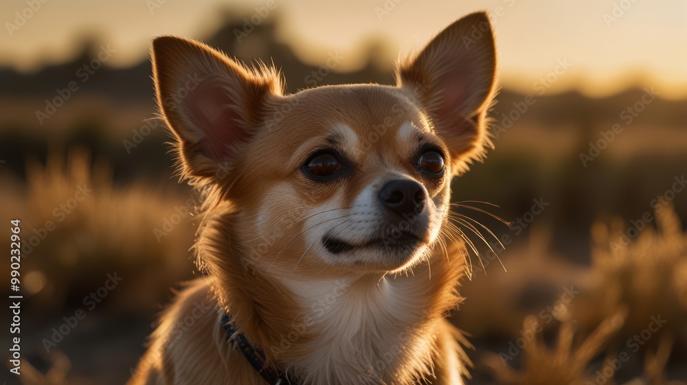Chihuahua Portrait at Golden Hour Chihuahua Portrait at Golden Hour
