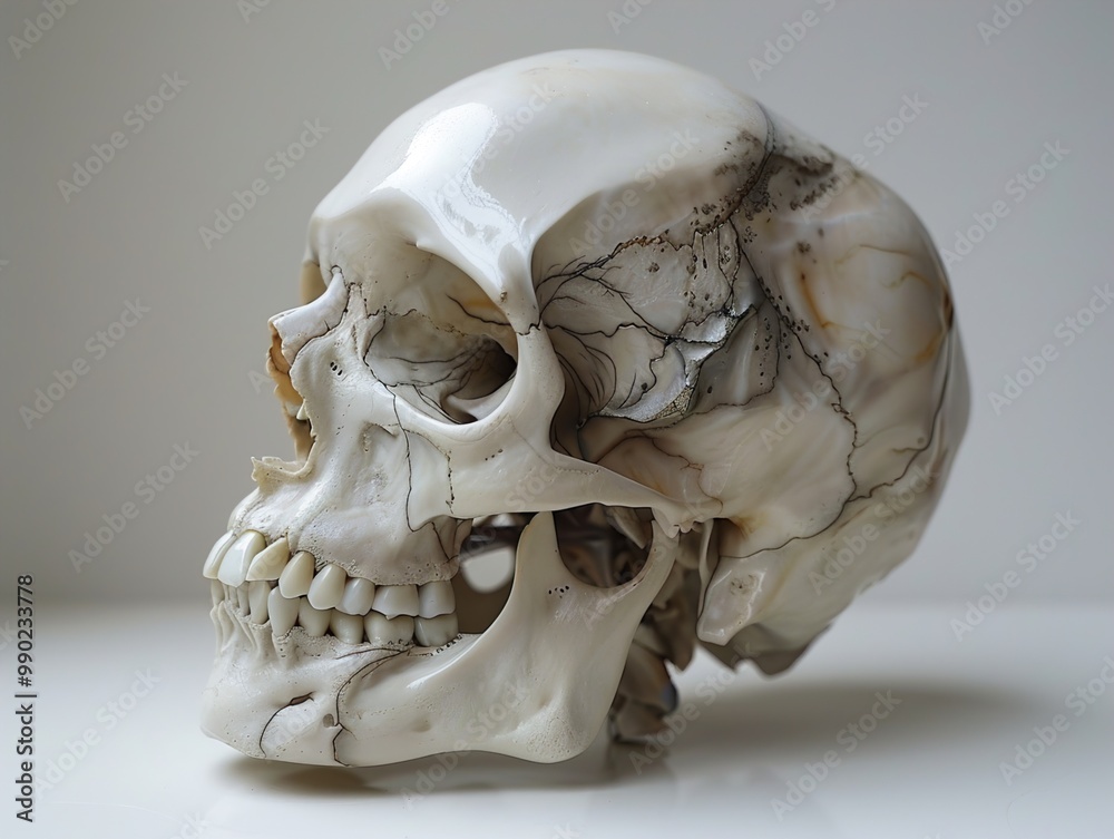 Naklejka premium Human Skull: Anatomy and Structure